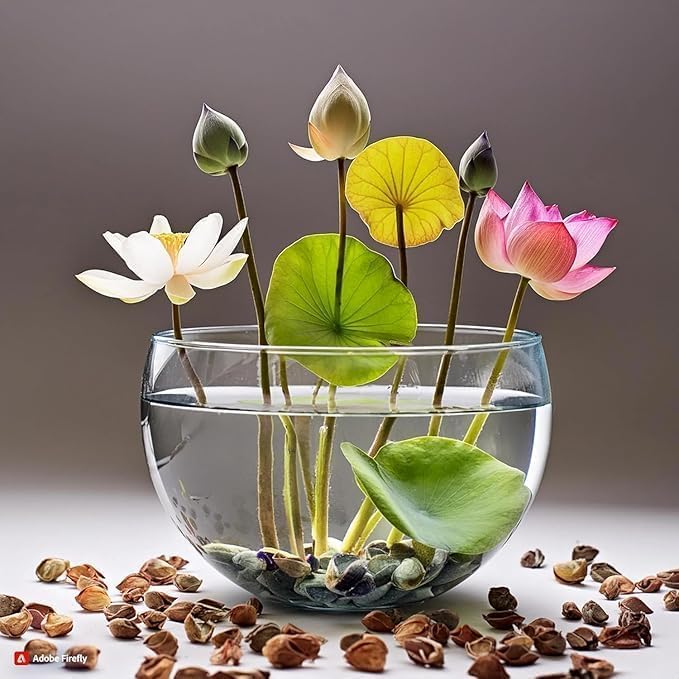 Soil-Free Lotus Flower Seedlings